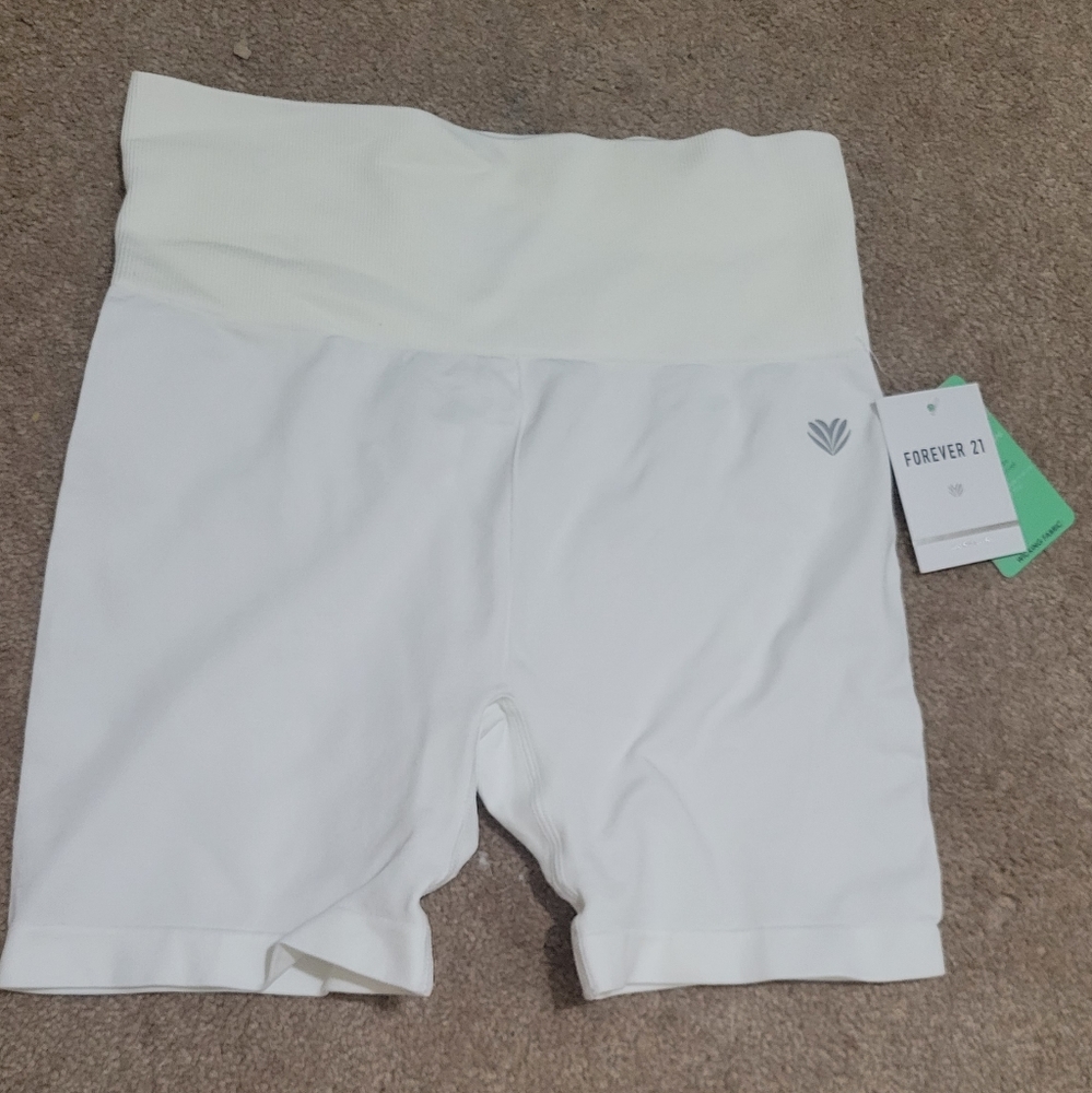 Forever 21 Small Activewear Shorts White